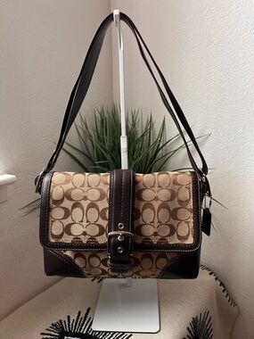 COACH Hampton Signature Jacquard Flap Bag D0867-F12641